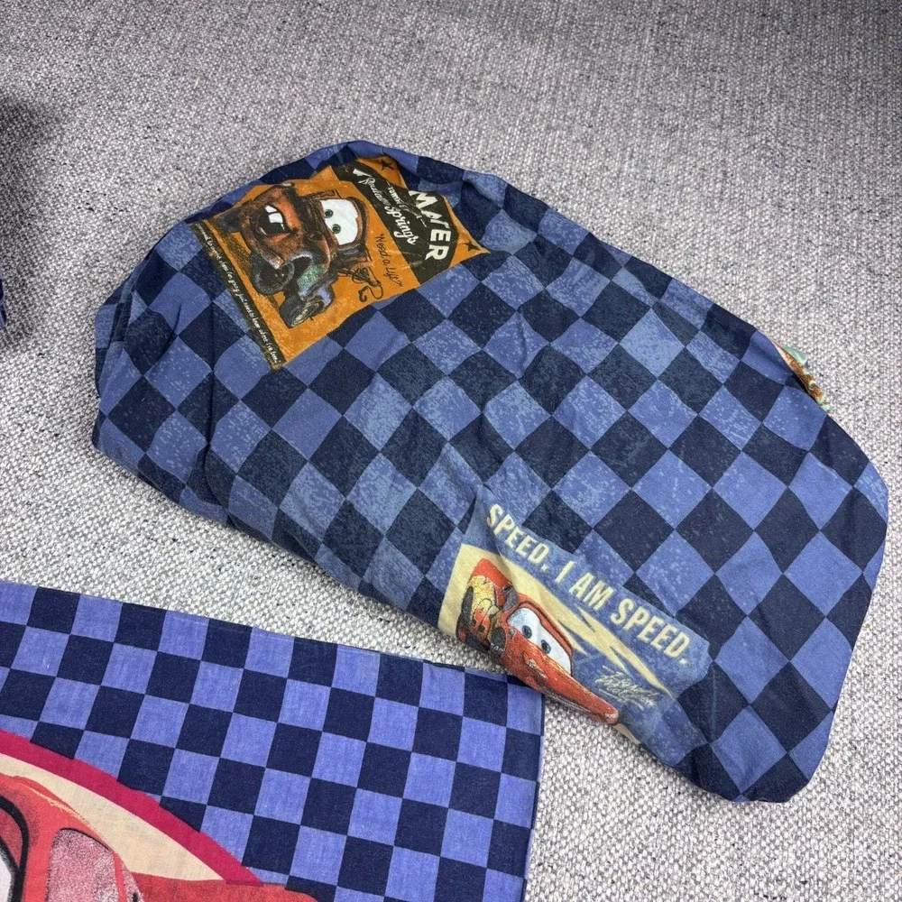 VTG Disney Pixar Cars Lightning McQueen Tow Mater Twin Sized Sheet SET